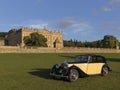 Chatsworth House and a 1939 Bentley