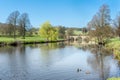 Chatsworth House riverside Royalty Free Stock Photo