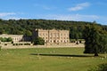 West facade at Chatsworth House, Derbyshire England