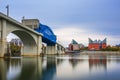 Chattanooga, Tennessee, USA downtown skyline on the Tennessee River Royalty Free Stock Photo