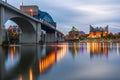 Chattanooga, Tennessee, USA downtown skyline on the Tennessee River Royalty Free Stock Photo