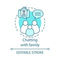 Chatting with family concept icon