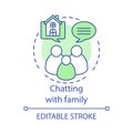 Chatting with family concept icon