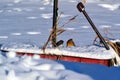 Chatting in the fresh snow. Royalty Free Stock Photo