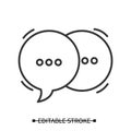 Chating icon. Cartoon style conversation balloons simple vector illustration