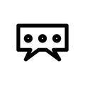 Chatting line style icon. vector illustration