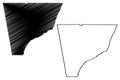 Chattooga County, Georgia U.S. county, United States of America,USA, U.S., US map vector illustration, scribble sketch Chattooga
