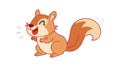 Chatty Squirrel Communicating Wildlife Vector Icon, vector design Generative AI Royalty Free Stock Photo
