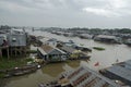 Chau Doc floating village Royalty Free Stock Photo