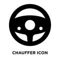 Chauffer icon vector isolated on white background, logo concept