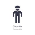 chauffer outline icon. isolated line vector illustration from people skills collection. editable thin stroke chauffer icon on