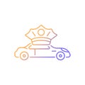 Chauffeur hire gradient linear vector icon