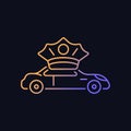 Chauffeur hire gradient vector icon for dark theme