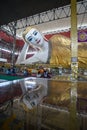 Chauk htat gyi reclining buddha images, Yangon, Myanmar Royalty Free Stock Photo