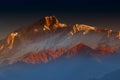 Chaukhamba sunrise, Garhwal, Himalaya Royalty Free Stock Photo