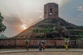 Chaukhandi Stupa and octagonal tower added by Govardhan built and Sarnath