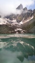 Chaukhi Mountain range and White Abudelauri Lake (Georgia)