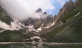 Chaukhi Mountain range and White Abudelauri Lake (Georgia)