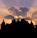 Chaumont castle sunset Royalty Free Stock Photo