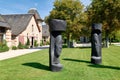 Chaumont France. Chateau de Chaumont sur Loire, Sculptures by Jaume Plensa Royalty Free Stock Photo