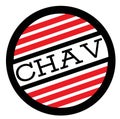 CHAV stamp on white