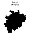 Chavusy outline map Royalty Free Stock Photo