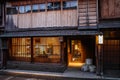 The beautiful Higashi Chaya District at dusk, Kanazawa, Chubu prefecture, Japan