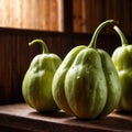 Chayote fresh raw organic vegetable