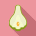 Chayote icon, flat style