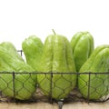 Chayote is a member of the squash, i buy from suppermaket