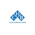 CHB letter logo design on WHITE background. CHB creative initials letter logo concept Royalty Free Stock Photo