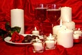 Chcolates, Wine and Candles Royalty Free Stock Photo