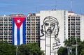 Che Guevara and cuban flag Royalty Free Stock Photo
