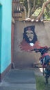 Che Guevara graffiti on wall in Nicaragua