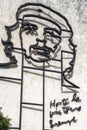 Che Guevara portrait on wall Havana, Cuba