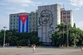 Che Guevara Wall Monument at The Ministry of the Interior, in front of the Plaza de la Revolucion or Revolution Square, Havana, Cu Royalty Free Stock Photo