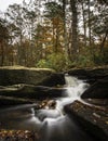 Cheaha Falls in autumn - portrait