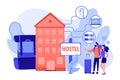Hostel services concept vector illustration