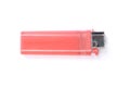 Cheap pink plastic gas disposable lighter Royalty Free Stock Photo