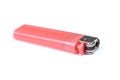 Cheap pink plastic gas disposable lighter Royalty Free Stock Photo