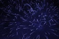 Cheap sparkling fireworks, with a haze, white-blue, against the night sky Royalty Free Stock Photo