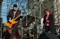Cheap Trick Rick Nielsen Guitarist and Tom Petersson Electric bass during the concert