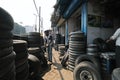 Cheapest Car Parts and accessories market, Mallick Bazar in Kolkata Royalty Free Stock Photo