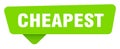 cheapest green sign isolated on transpatent background. cheapest sticker Royalty Free Stock Photo