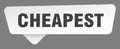 cheapest sign. cheapest white sticker isolated on gray background Royalty Free Stock Photo