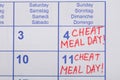 Cheat Meal Day Text Written On Calendar Royalty Free Stock Photo