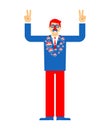 Cheater Presidential candidate isolated. Usa elections illustration. Need your vote. Political Election vector