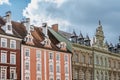 Cheb, Czech Republic - August 20, 2021. Town in Western Bohemia on river Ohre.Market Place with colorful Gothic houses from 13th Royalty Free Stock Photo