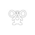 Cheburashka, Russian cartoon characters icon. Toy element icon. Premium quality graphic design icon. Baby Signs, outline symbols