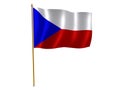 Chech Republic silk flag